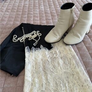 Elegant Cream Women's Bootie